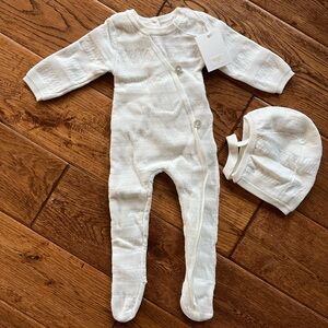 Kipp Baby Knit Romper & Bonnet Set 3M NWT